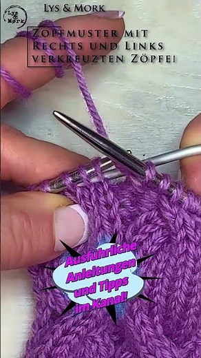 Cable pattern! 🔥 Super easy and beautiful 🧡 #knitting #beginners #tutorial