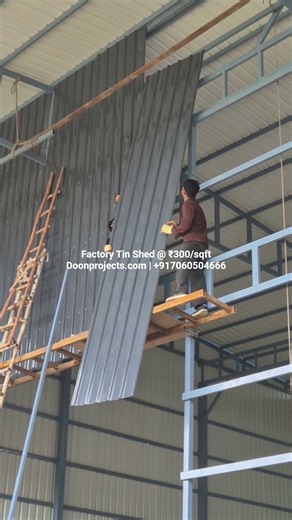 TATA Tin Shed Installation | Heavy Duty Industrial Factory Shed | Doon Projects