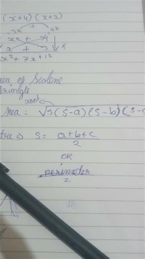 1st algebraic plus 2nd area of scalene triangle
