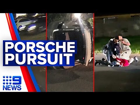 Porsche driver charged after wild police pursuit in Sydney's west | 9 News Australia