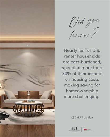 💡 Did you know? Nearly half of renter households in the U.S. spend more than 30% of their income on housing — a level that can make it harder to save for a down payment or transition into homeownership. If you’re renting and wondering how to move toward owning your own home, we’d love to help you explore your options and build a plan that works for you. 📈🏡 Read more: https://www.census.gov/newsroom/press-releases/2024/renter-households-cost-burdened-race.html?utm_source=chatgpt.com Del-Metriu