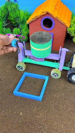 DIY Mini House Foundation and PillarBuild#youtubeshorts#diy