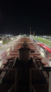 What goes up must come down! Here’s our M/V Paul R. Tregurtha going through the Soo Locks last night to be lowered the 21 feet to continue her journey to deliver her nearly 70,000 tons of cargo! 🎥: Ben Feinman #ourqueen #greatlakes #greatjobs #21feet #allgravity #70000tons #wedeliver #shippingmatters | Interlake Steamship Company