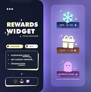 Reward Goal Widget | Prize Widget for Twitch Streamers | Customizable | Gradients | Streamelements Streamlabs OBS - Etsy