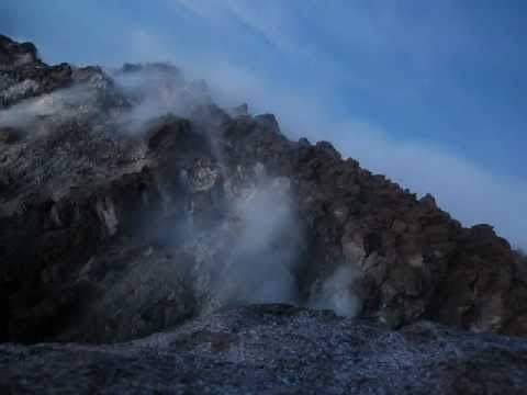 Sunrise Views at the Top of Active Mount Merapi, Indonesia