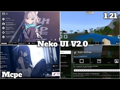 Neko Ui Pack v2.0 For Minecraft Pe 1.21 || Best Ui Pack For Mcpe 1.21