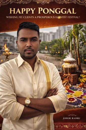 Wishing you a Happy Pongal as sweet as sugarcane and as vibrant as the festive decorations 🍯 . May the blessings of the harvest season bring you strength, joy, and endless blessings 🌱 . Rouban Asokan JB Real Estate Agent 010-225 1910