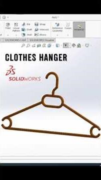 Clothes Hanger | SolidWorks | 3D Part Modeling |