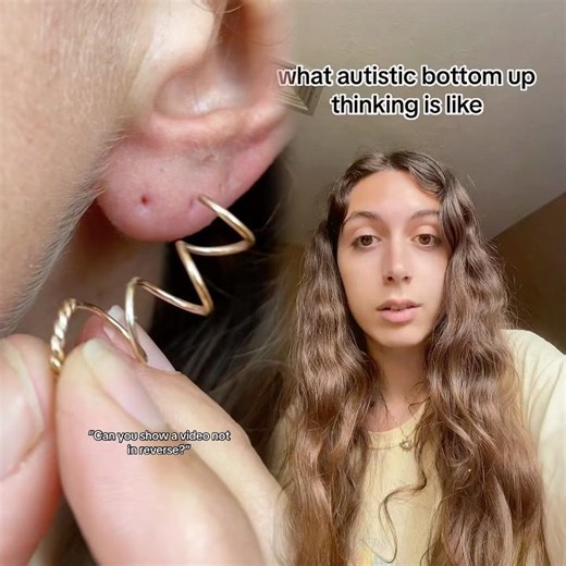 Bottom up thinking is a common autisric trait and its why it might take us longer to process things