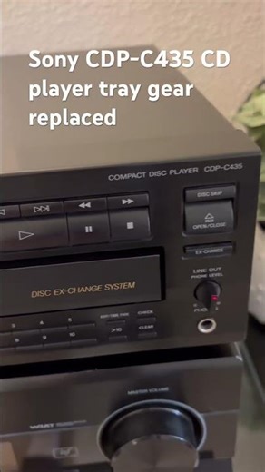 Sony CDP-C435 5 disc CD player tray gear replaced & mode switch cleaned. #sony #cd #hifi #cdplayer