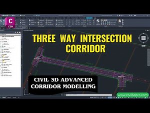How to Create Three Way Intersection Corridor in Civil 3d | T-Type Intersection Corridor in Civil 3d