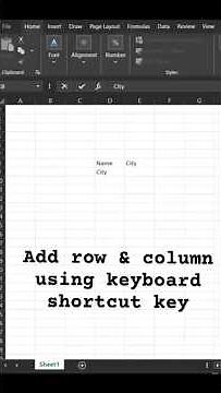 “No Mouse Needed! Add or Remove Rows & Columns in Seconds | Excel Keyboard Tricks 💻”