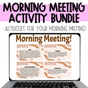 Morning Meeting Activities Bundle | Brain Breaks | Upper Elementary