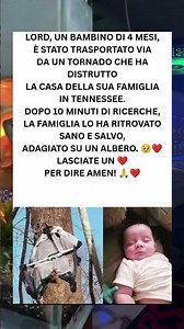 Neonato trascinato via da un tornado, ritrovato su un albero 🌪️🥺❤️#shorts #ytshorts