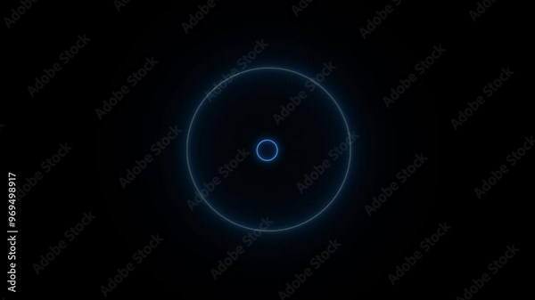 Glowing Neon Wireless Signal Animation. Digital Wireless Connection Network Technology Concept -4k video.