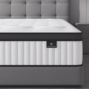 Madevos Twin Mattress in a Box, 10 inch Memory Foam individual Pocket Spring Hybrid Mattress - Medium Firm Support with Soft & Breathable