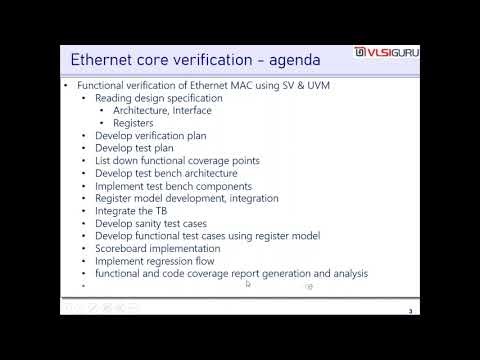 Ethernet core SV & UVM verification project overview