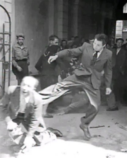 OSAGIE ERO on Instagram: "In July 1941, shortly after the German army occupied Lviv (then in Poland, now Ukraine), waves of violent anti-Jewish attacks erupted, known as the Lviv Pogroms. Thousands of Jewish men, women, and children were brutally attacked, humiliated, and murdered. One haunting photograph, taken by a Wehrmacht propaganda unit, shows a Jewish man being abused by local Ukrainians during the pogrom. It captures the terror and cruelty inflicted upon innocent civilians, illustrating