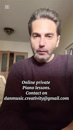 Online private piano lessons. Contact on danmusic.creativity@gmail.com and book your lessons.