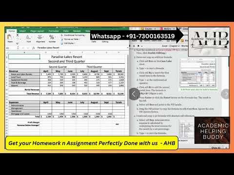 Excel Chapter 2 Pause & Practice 2-1 Made Easy | Paradise Lake | SIMnet