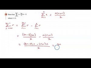 CAIE Further Pure 1 Topic 1.3 Summation of Series - Lesson 1 Part 2