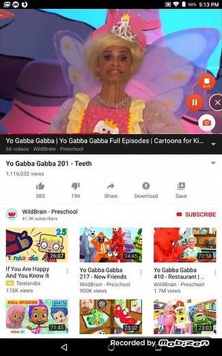 One second of every episode of yo Gabba gabba