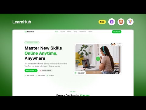 eLearning – Free Bootstrap 5 Educational Website Template | Bootstrap Template