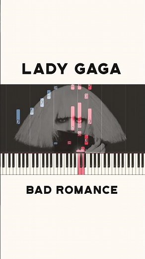 Lady Gaga - Bad Romance (Piano Tutorial + Sheet Music)