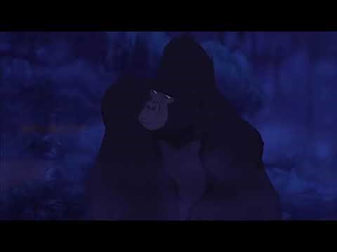 Clip from Tarzan where Tarzan saves the gorillas