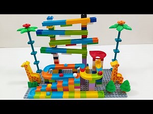 Satisfying Jungle Giraffe Marble Run Madness! | Fast LEGO Duplo ASMR Fun
