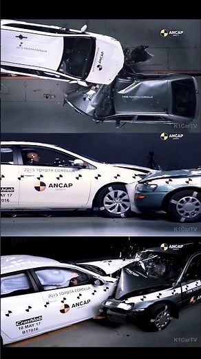 Toyota Corolla 1998 vs 2015 – Old vs New Safety Crash Test Reveals Big Differences! 💥