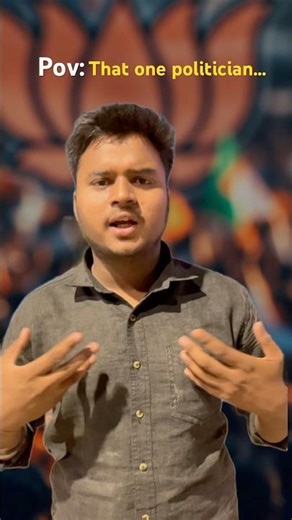 Pov : That one politican 😂 #pov #comedy #funny #indianpolitics