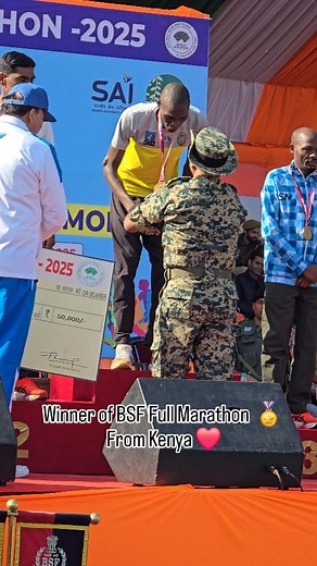 161K views · 9.6K reactions | Winner of BSF Full Marathon 磊 ##winner #bsf #bsfmarathon2025 #jammu #kenya #running | Abhinav Gupta | Facebook