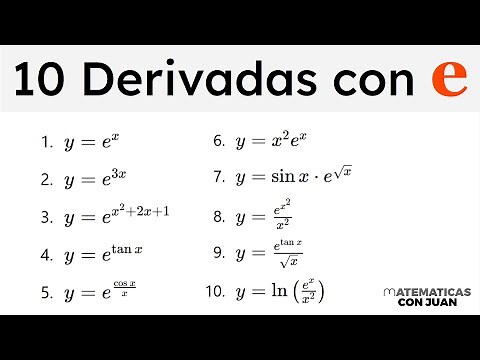 10 DERIVATIVES WITH EULER'S NUMBER e. Exponential Functions. Mathematics. Derivation