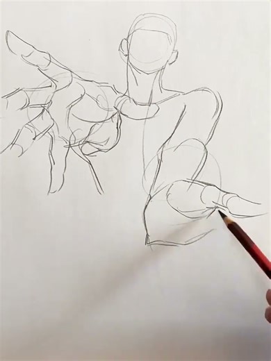 线条跟着结构走，画面效果瞬间有 #art #drawing #sketch