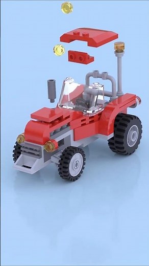 LEGO City Farm Tractor 😲🚜 LEGO Took Over the Farm 🚜✨#legobuild #legoshorts #legomoc #legoanimation