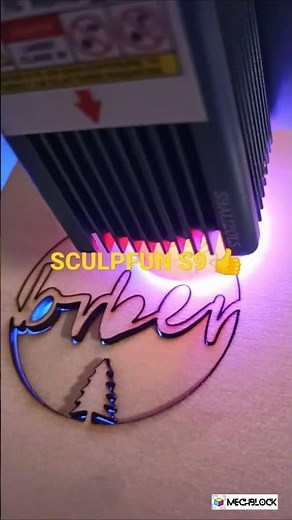 Sculpfun S9 laser Cutting #mechblock #sculpfun #sculpfuns9