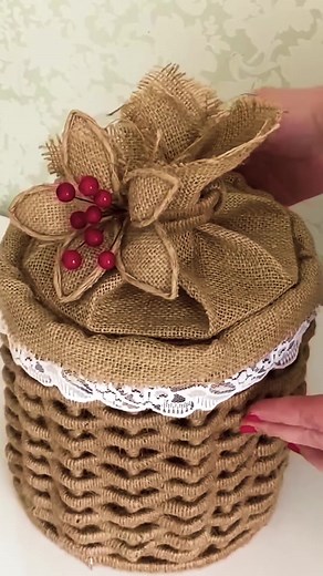 DIY Recycled Newspaper and Jute Basket - Creative Ideas