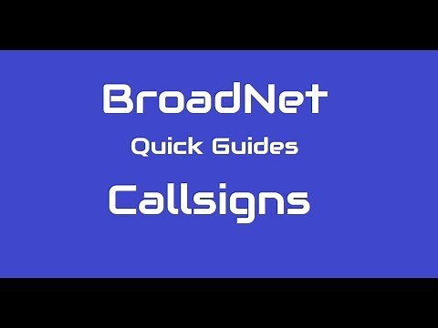 Quick Guide - How to set up call signs