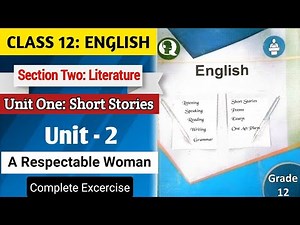 Class 12 English Unit 2 A Respectable Woman | Class 12 English Unit 2 Notes