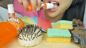 ❤️SAS❤️ on Instagram: "ASMR EATING SOUNDS. 7 most popular food prank for 7 million. Link in bio👆🏻. Which one is your fav??? I kinda failed on the hairbrush wanted to do a fully edible one. @nay_macraycray teach me your ways❤️. . . . . ❌Disclaimer❌ Kids it’s not real, DO NOT EAT THE REAL THING! . . . . #asmr #asmrfood #asmreatingsounds #foodprank #edibleprank #satisfyingsounds #thankyou #7million #youtuber #asmrvids #asmrmukbang #mukbangasmr #asmrcommunity"
