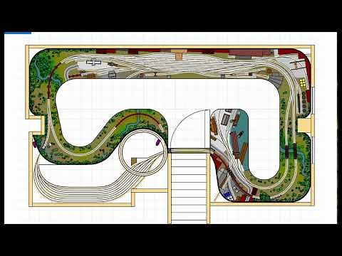 An HO-scale layout in an attic room