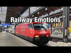 🚆 4K InterCity cab ride on a historic railway route followed by High-speed (Switzerland Basel-Bern)