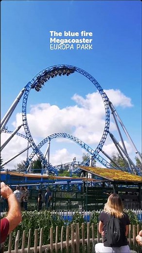 The blue fire Mega coaster at Europa Park, Rust Germany