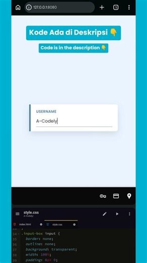 Membuat Kotak Input Modern 🔥 | HTML CSS Tutorial #shorts #coding