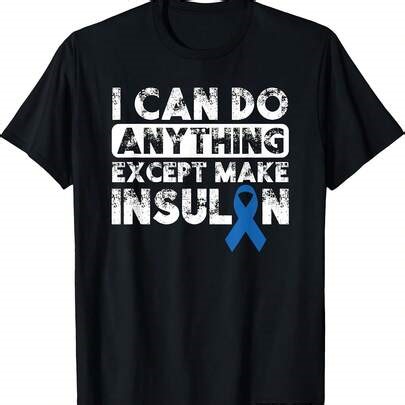 NEW Funny Diabetes Gifts T1D Insulin Pancreas Pun T-Shirt - MADE IN USA | SHEIN