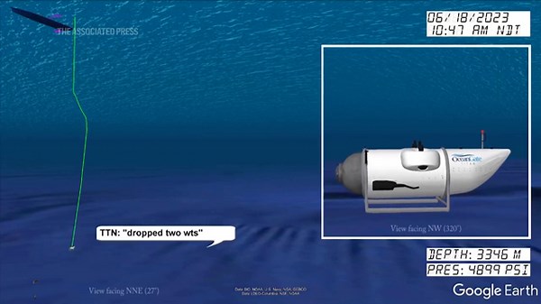 US Coast Guard releases recording that appears to be audio of Titanic submersible implosion