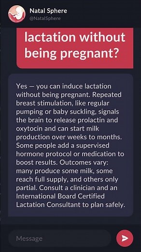 Can I induce lactation without being pregnant?