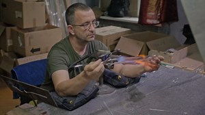 Iris Field Painting Glass Ball Christmas Ornament 4 Inches