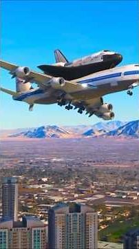 Incredible view! Nasa B747 landing in Las Vegas with the Space Shuttle